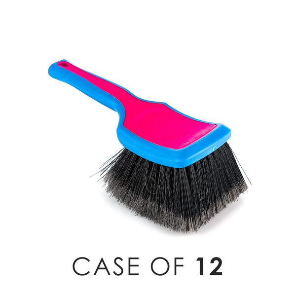A pink Detail Factory Wheel Face Brush on a white background with the text 'case of 12'.