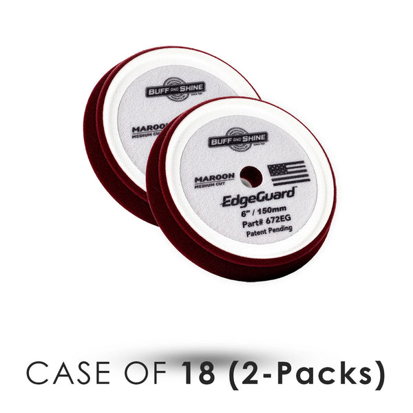 Buff and Shine EdgeGuard Maroon 5inch 2 Pack Case of 18