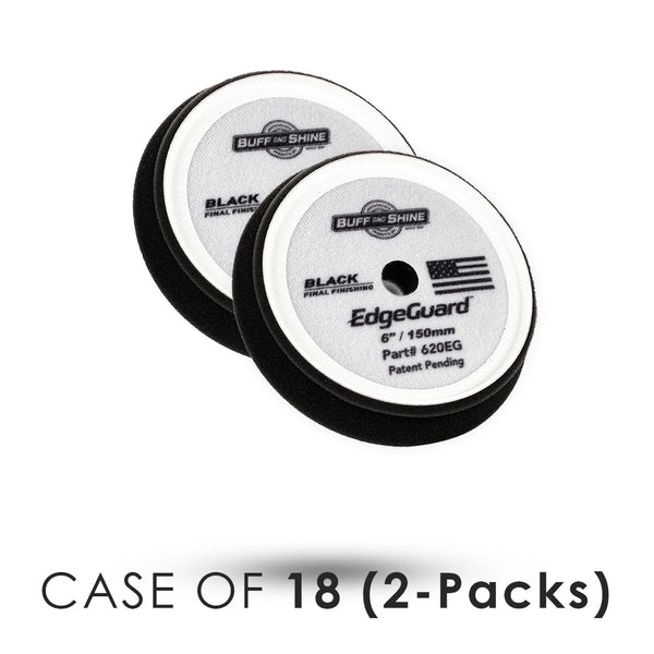 Buff and Shine EdgeGuard Black 6inch 2 Pack Case of 18