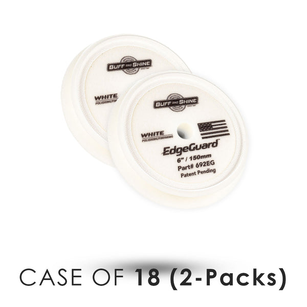 Buff and Shine EdgeGuard White 6inch 2 Pack Case of 18