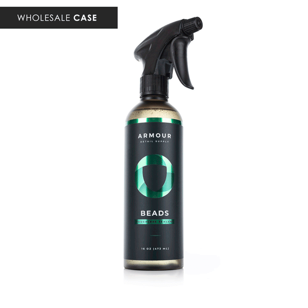 Armour Detail Supply Beads 16oz bottle front view on a white background with the text "Wholesale Case".