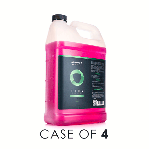 Armour Detail Tire Cleaner 1 Gallon Case of 4 on a white background.