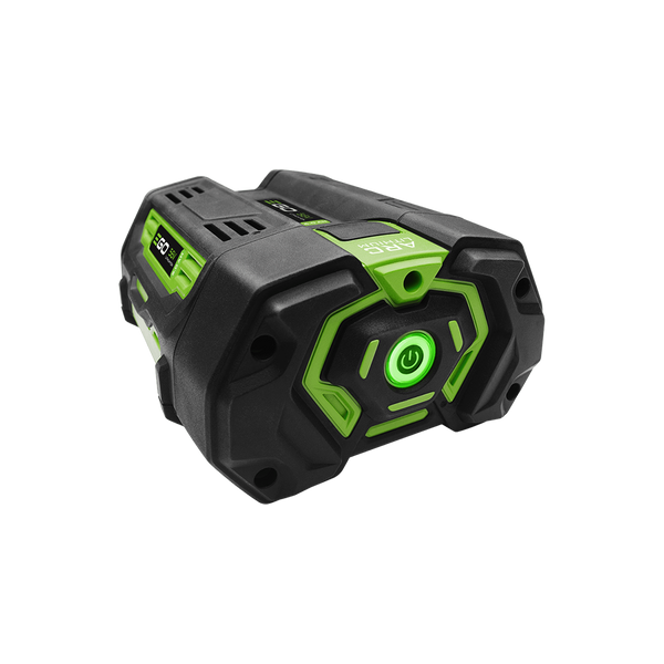 Ego battery on a checkered background.