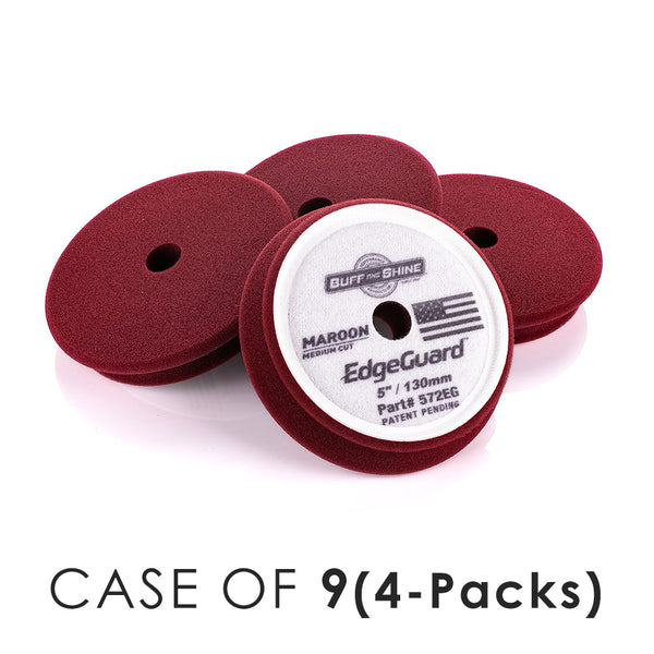 Buff and Shine EdgeGuard Maroon 5inch 4 Pack Case of 9