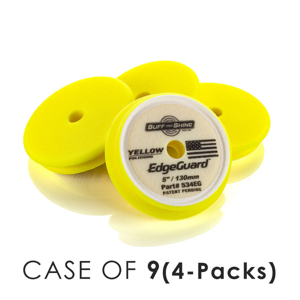 Buff and Shine EdgeGuard Yellow 5inch 4 Pack Case of 9