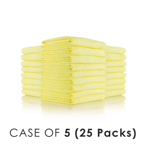 Car Wash 16x27 yellow stacks view on a white background with the text "Case of 5 (25 Packs).