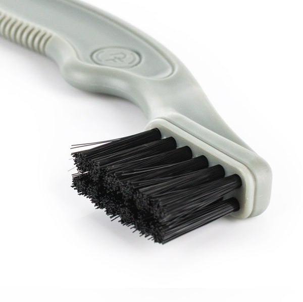 Detail Factory Seam Brush close up view of double row bristles on a white background.