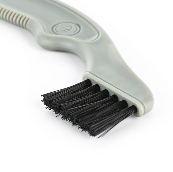 Detail Factory Seam Brush close up view of single row bristles on a white background.