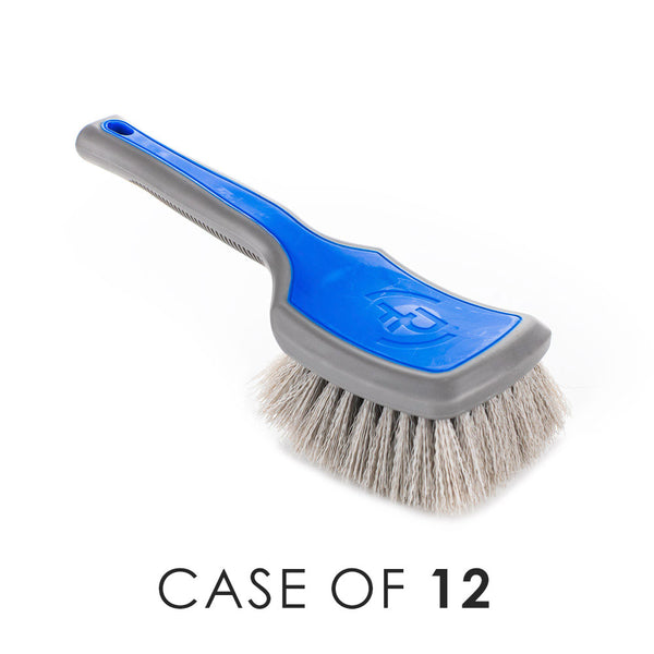 Detail Factory Tire Scrub Brush Avalanche XL handle view with the text "Case of 12" on a white background.