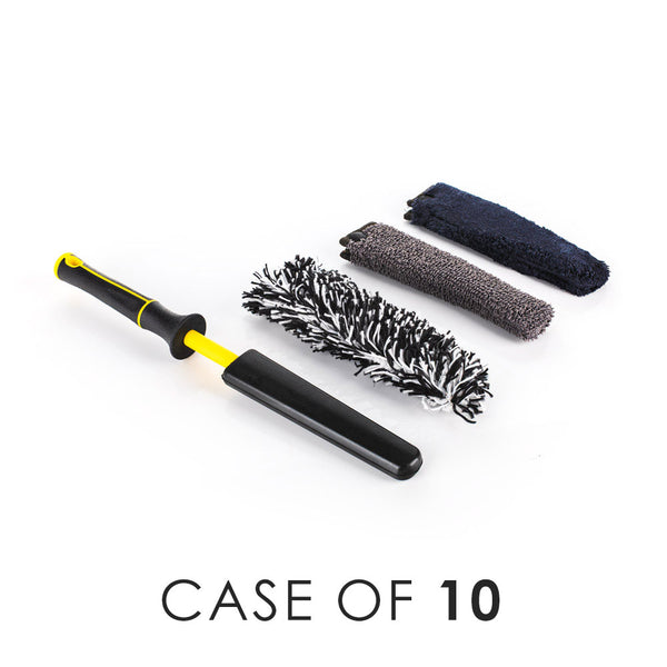 Detail Factory Wheel Barrel Mini Brush Kit Livewire with the text "Case of 10" view on a white background.