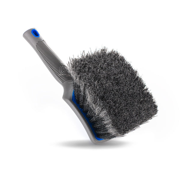 Detail Factory Wheel Face Brush Avalanche bristle view on a white background.