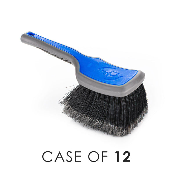 Detail Factory Wheel Face Brush Avalanche handle view with the text "Case of 12" on a white background.