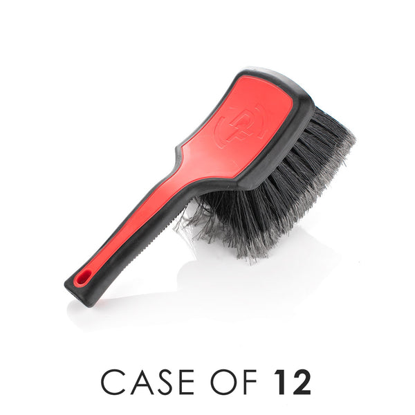 A red Detail Factory Wheel Face Brush on a white background with the text 'Case of 12'..