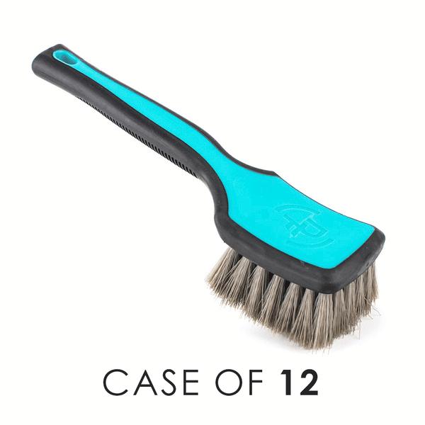 A teal Progrip Tire Brush on a white background with the text 'Case of 12'.