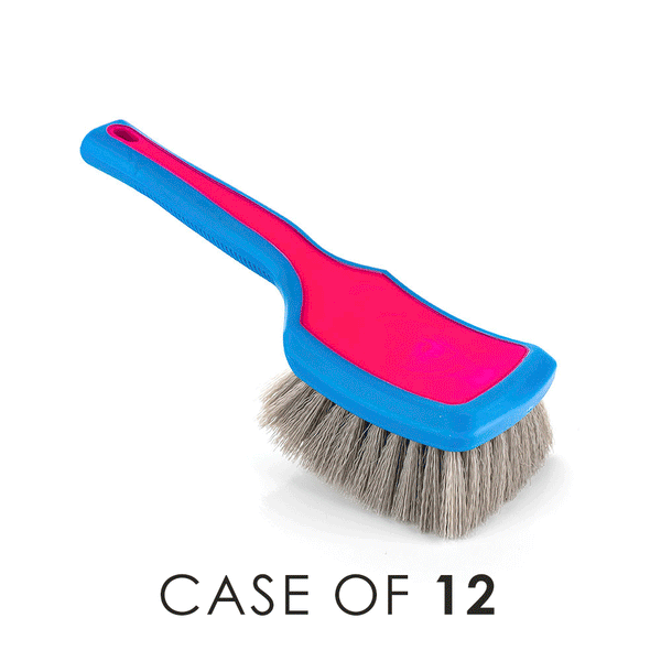 A pink and blue Progrip XL Tire Brush on a white background with the text 'Case of 12'.