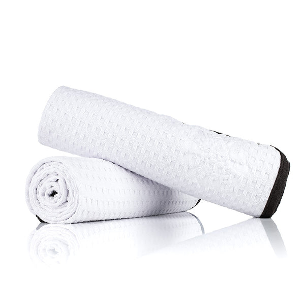 Dry Me a River 20x40 white 2 pack rolled view on a white background.