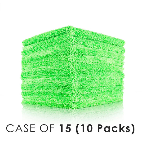 Edgeless Creature 16x16 lime green stacked view with the text "Case of 15 (10 Packs)" on a white background