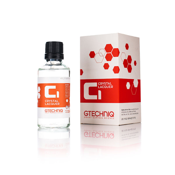 A 50ml bottle of C1 Crystal Laquer from Gtechniq