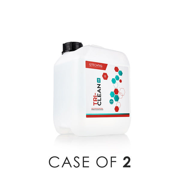 A jug of Gtechniq Tri-Clean on a white background with the text 'Case of 2'.