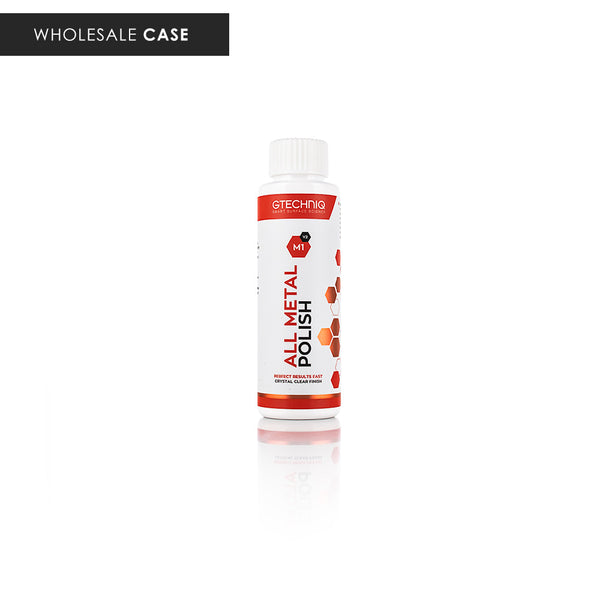 A bottle of Gtechniq All Metal Polish on a white background with the text 'Wholesale case'.