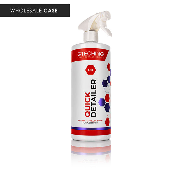 A spray bottle of Gtechniq Quick Detailer on a white background with the text 'Wholesale Case'.