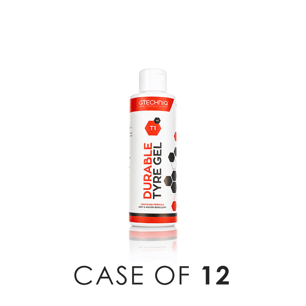 Gtechniq T1 Tyre Gel 250ml wholesale case of 12 image on a white background.