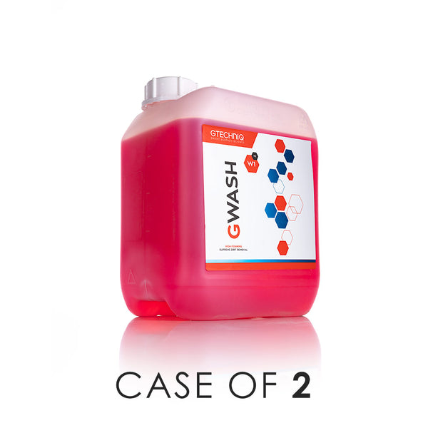 A jug of Gtechniq W1 Gwash on a white background with the text 'Case of 2'.