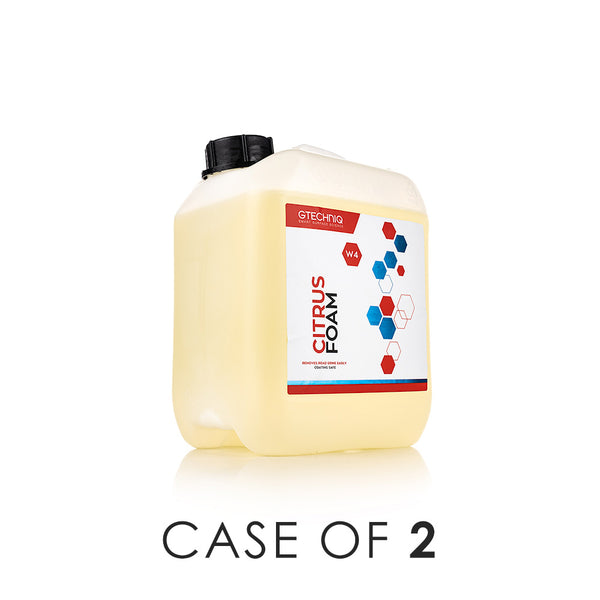 A jug of Gtechniq W4 Citrus Foam on a white background with the text 'Case of 2'.
