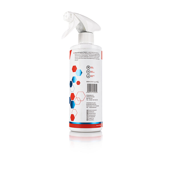 Gtechniq W5 Citrus All Purpose Cleaner 500 milliliter back view on a white background.