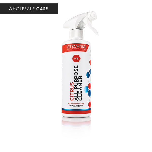 A spray bottle of Gtechniq W5 Citrus All Purpose Cleaner on a white background with the text 'Wholesale Case'.
