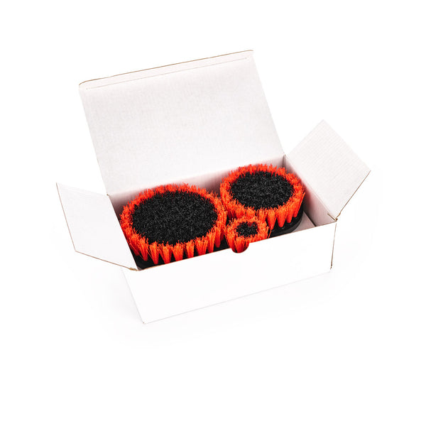 Koch-Chemie Drill Brush Set Hard open box view on a white background.