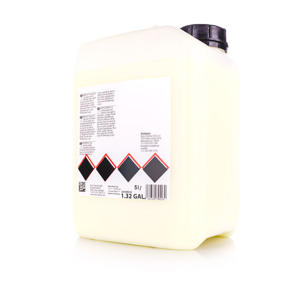 Koch-Chemie Hydro Plast Care 5 Liter bottle back view on a white background.