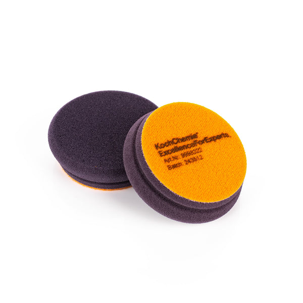 Koch-Chemie OneCut & Finish FoamPad 76mm front and back view on a white background.