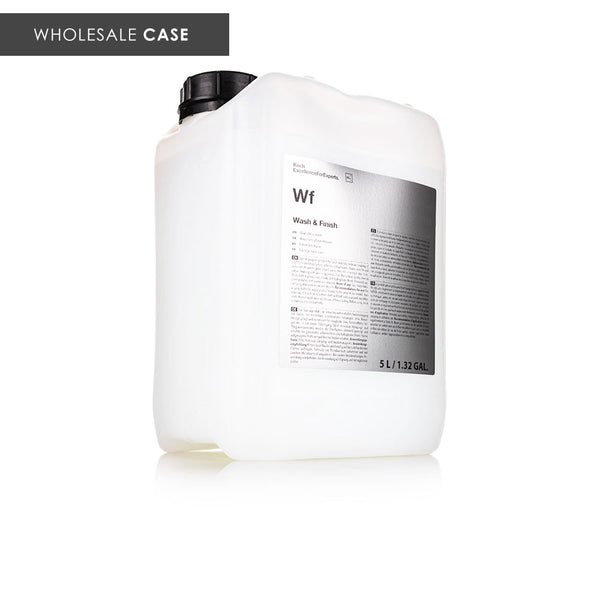 Koch Chemie Wash & Finish 5 Liter Jug front view on a white background with the text "Wholesale Case".