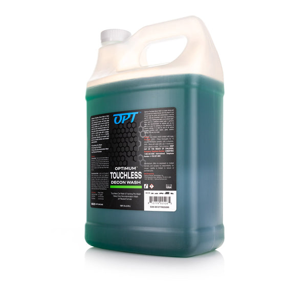 Optimum Touchless Decon Wash 1 Gallon Jug on a white background.