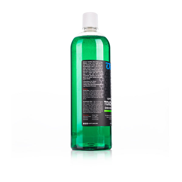 Optimum Touchless Decon 32oz Bottle side view on a white background.