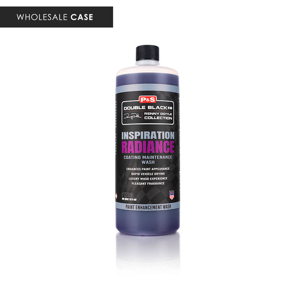 A bottle of P and S Inspiration Radiance on a white background with the text 'Wholesale case'.
