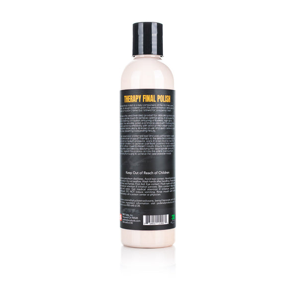 P&S Therapy Final Polish 8oz back view on a white background.