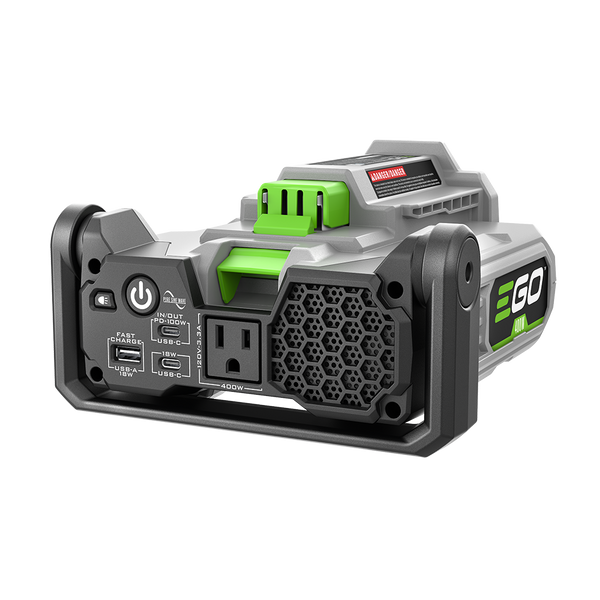 Ego Power Inverter on a checkered background.