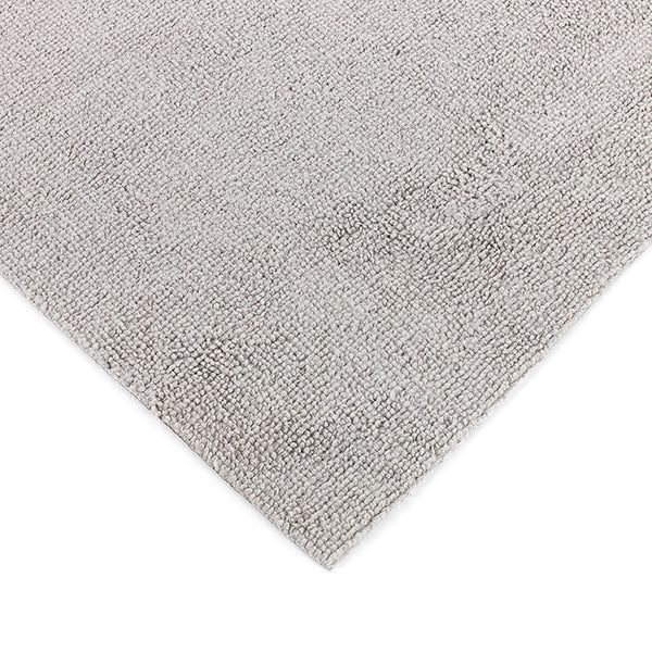 A close up view of a single Rip n Rag multi-purpose microfiber towels from The Rag Company in a grey color