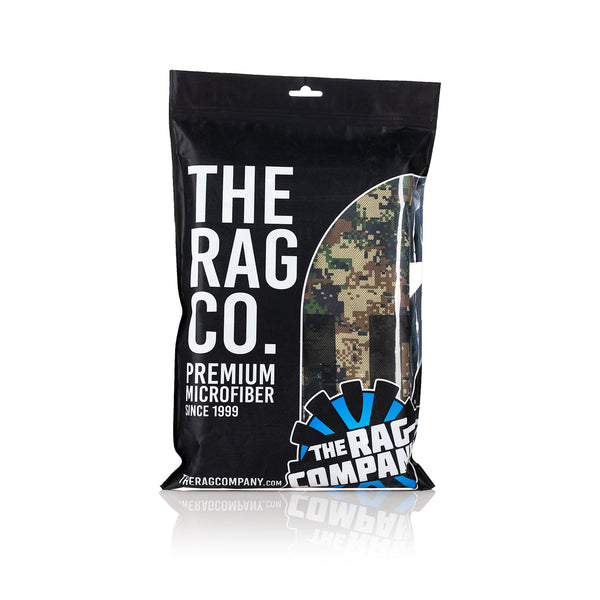 The Rag Company Slim Dryer Digital Camo 25 x 35 Packaging on a white background.