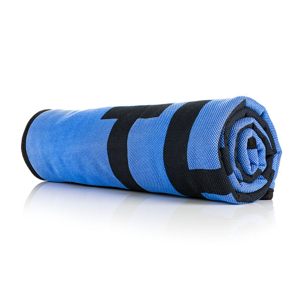 Slim Dryer 25 x 35 Royal Blue rolled view on a white background.