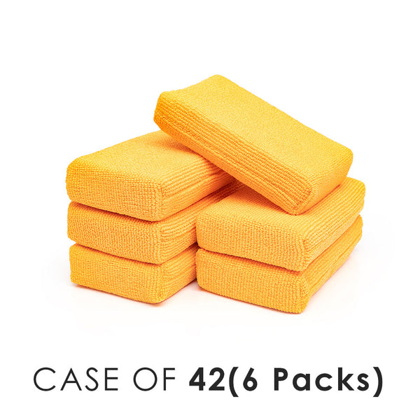 The Pearl Sponge orange stacked view with the text "Case of 42(6 Packs)" on a white background.