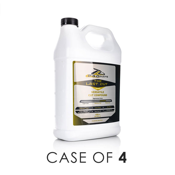 The Last Detail Last Cut 128oz bottle front view with the text "Case of 4" on a white background.