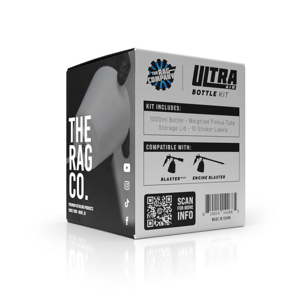 The back of the packaging for the TRC Ultra Bottle Kit on a white background.