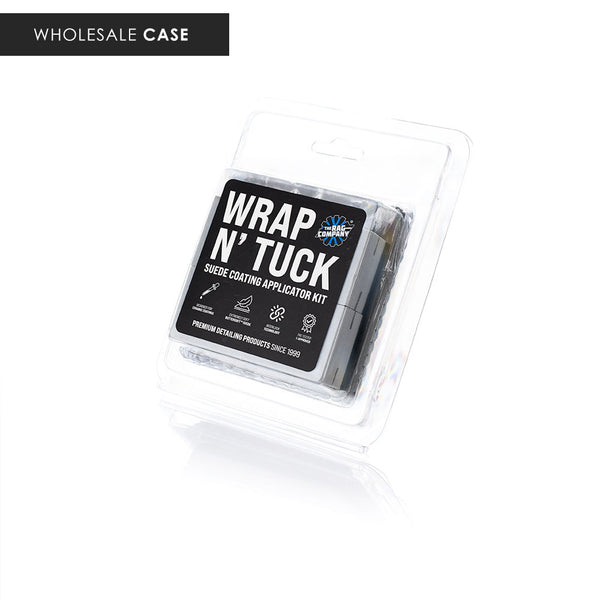 The packaging for the Wrap N' Tuck on a white background with the text 'wholesale case'.