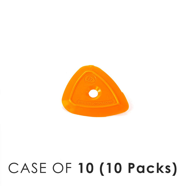 A orange Yelloplek on a white background with the text 'Case of 10 (10 Packs)'.