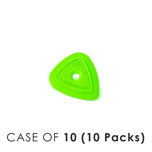 A green Yelloplek on a white background with the text 'Case of 10 (10 Packs)'.