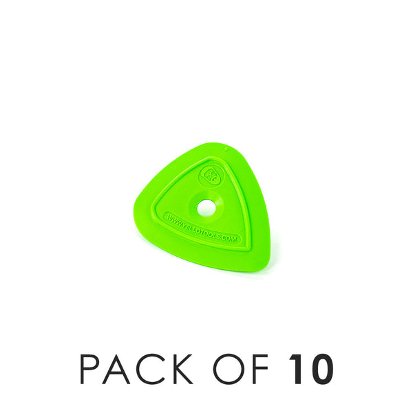 A green Yelloplek on a white background with the text 'Pack of 10'.
