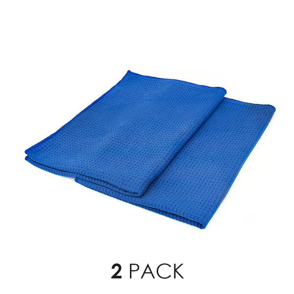 The Rag Company Standard Waffle-Weave Royal Blue Pack of 3